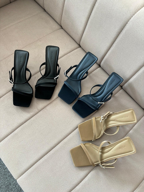 Women Slid on Square Toe High Heels